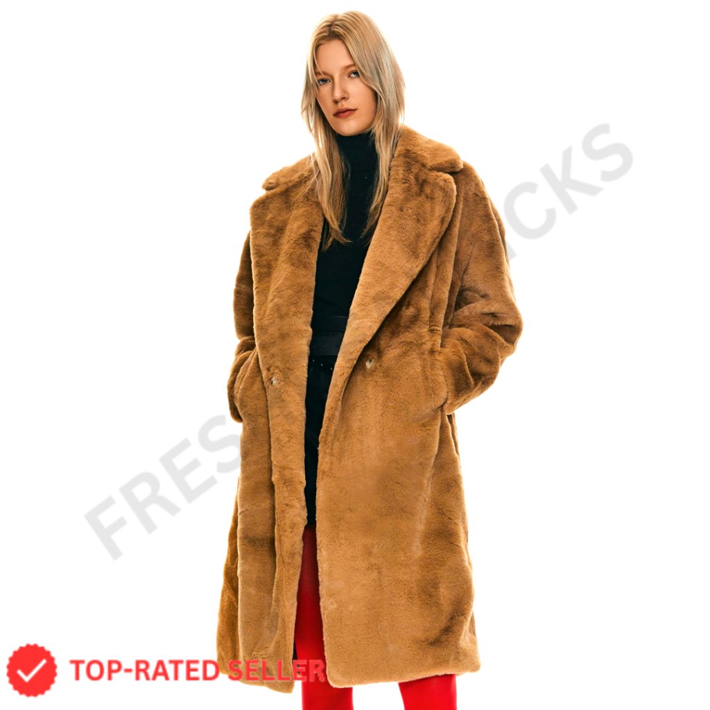Faux Fur Sherpa Teddy Coat Oversized Chic Winter Jacket Mid-Length